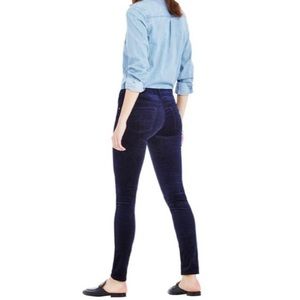 NWT Anthropologie AG Jeans Navy Blue Velvet The Stevie Ankle slim straight ankle